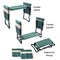 Gardening Kneeling Bench Foldable Stool Eva Foam Pad With 2 Tool Pouches Handles